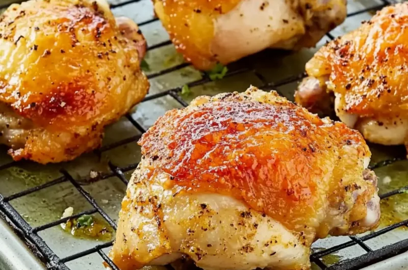 Crispy Baked Chicken Thighs