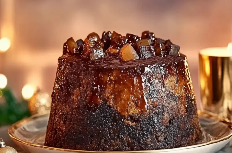 Slow cooker Christmas pudding