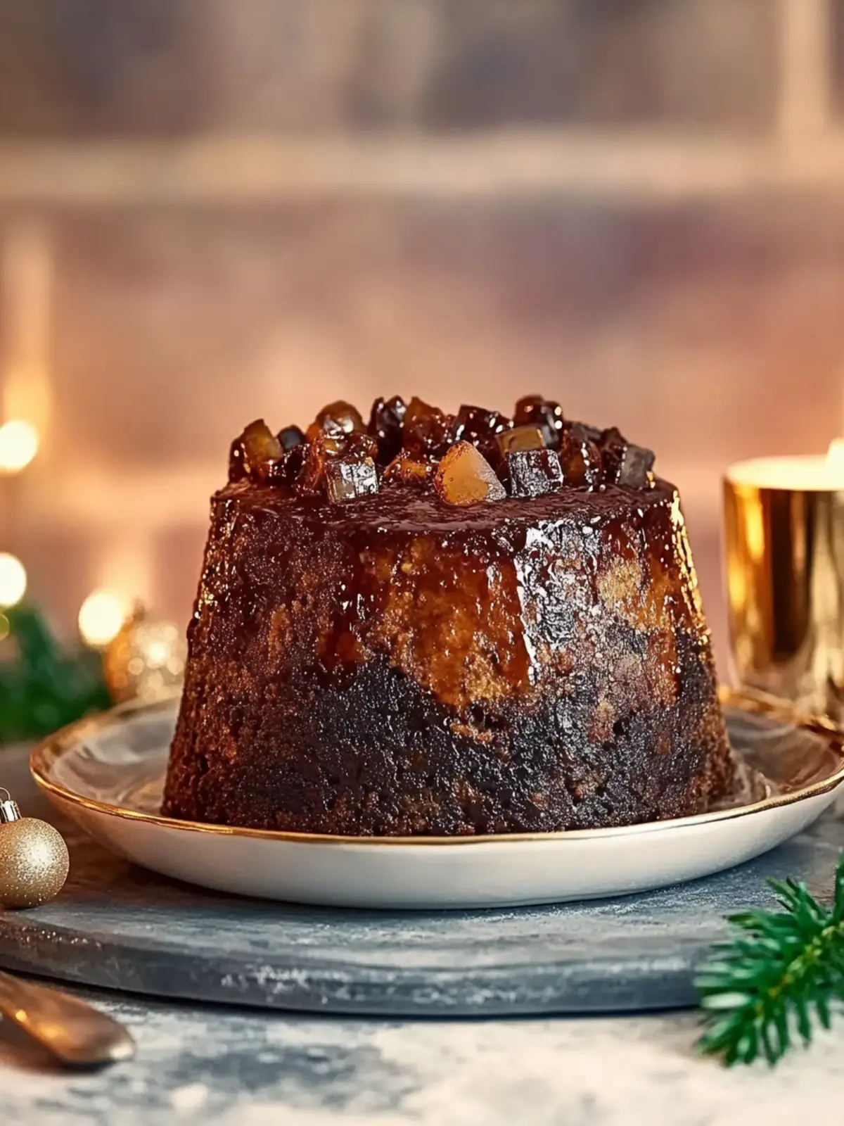 Slow cooker Christmas pudding