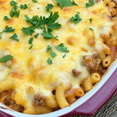 Homemade Beefaroni Casserole With Cheese
