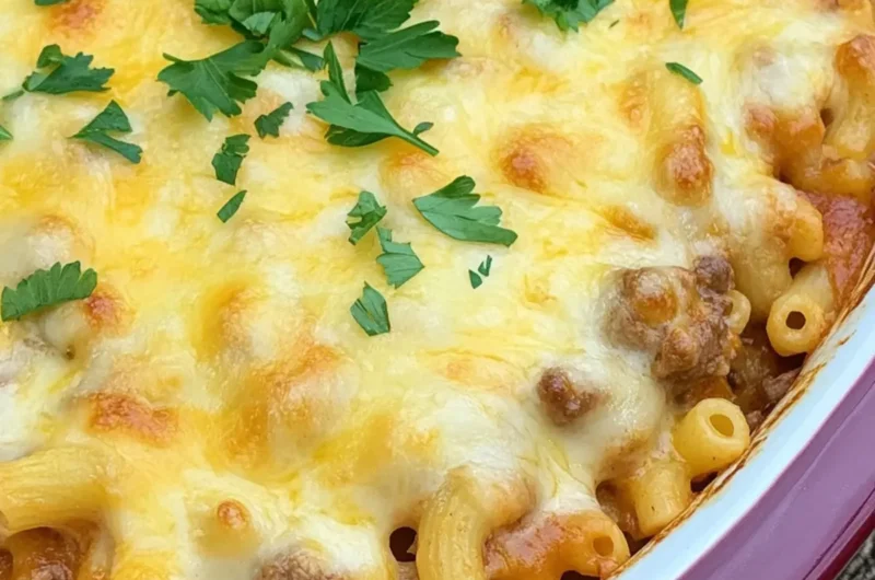 Homemade Beefaroni Casserole With Cheese