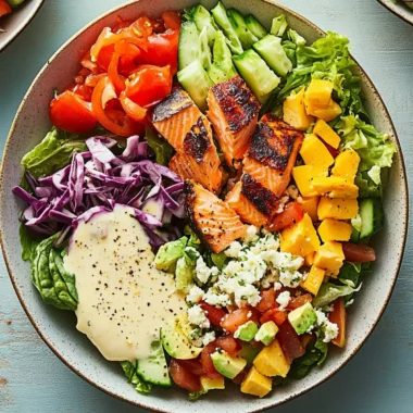 Caribbean Cobb Salad With Salmon: A Flavorful Paradise Bowl 9 Caribbean Cobb Salad With Salmon