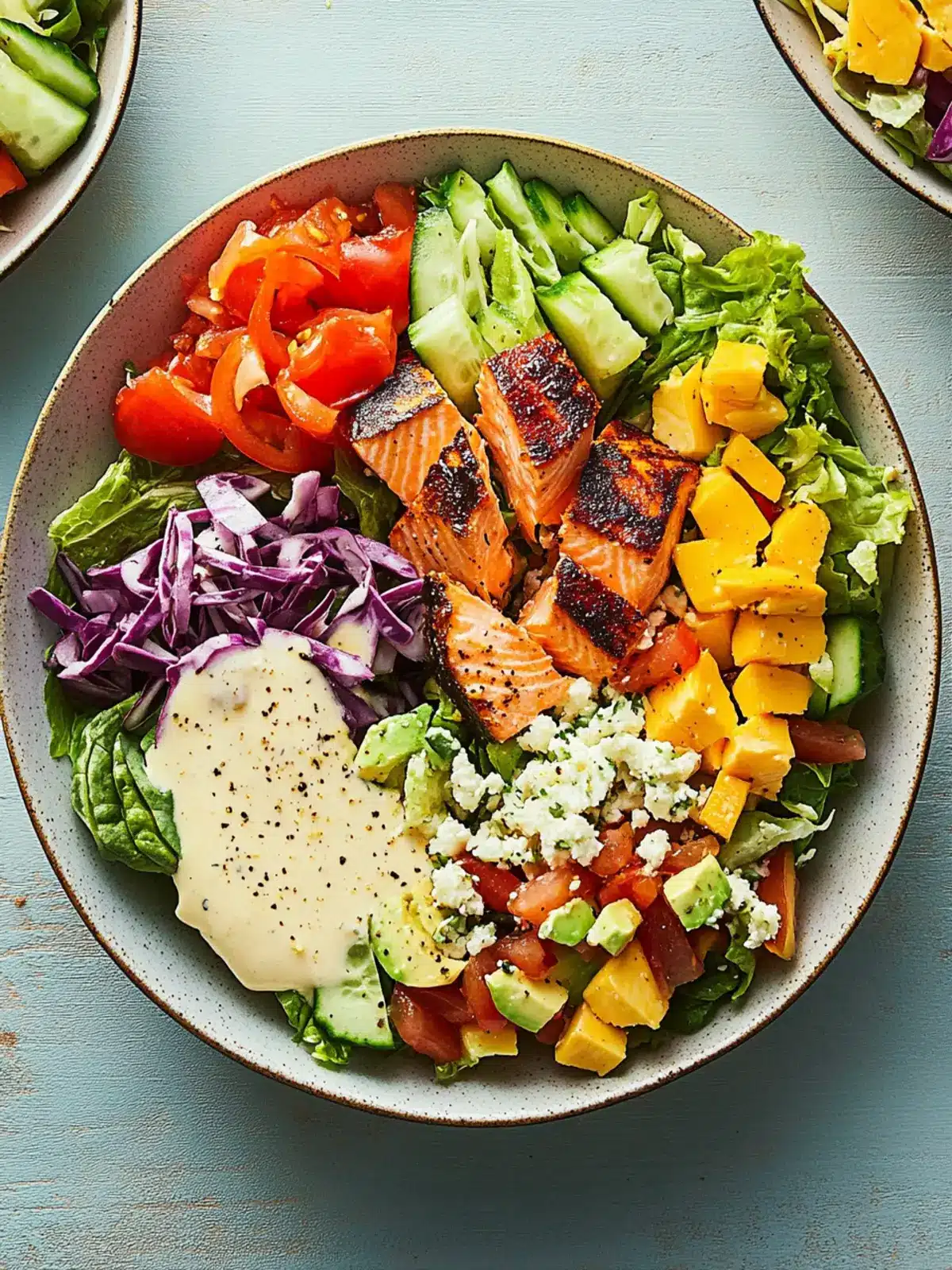 Caribbean Cobb Salad With Salmon: A Flavorful Paradise Bowl 5 Caribbean Cobb Salad With Salmon