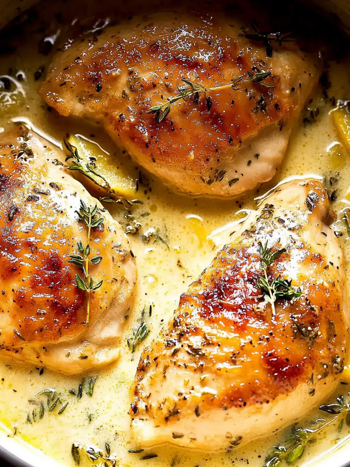 Slow-Cooker Creamy Lemon Herb Chicken