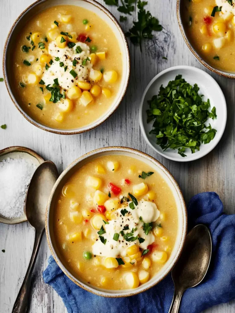 Creamy Corn Chowder: Classic and Dairy-Free Delights 4 Corn Chowder