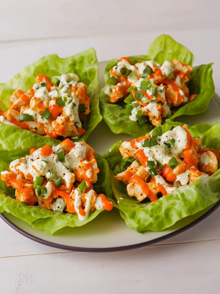 Buffalo Chicken Lettuce Wraps