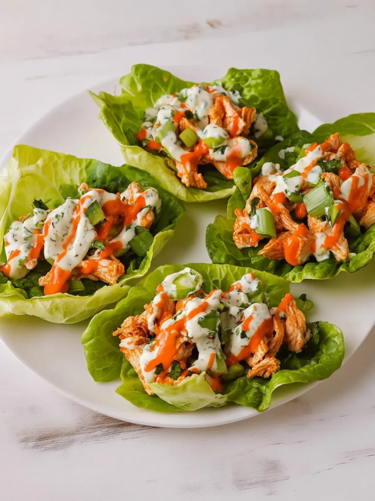 Buffalo Chicken Lettuce Wraps