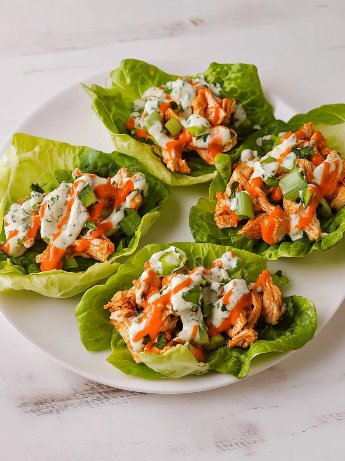 Savor Buffalo Chicken Lettuce Wraps in Just 15 Minutes 4 Buffalo Chicken Lettuce Wraps