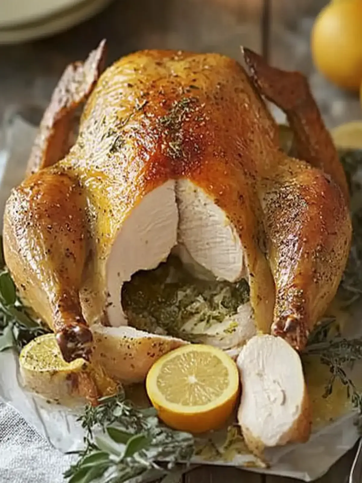 Roast turkey with citrus butter