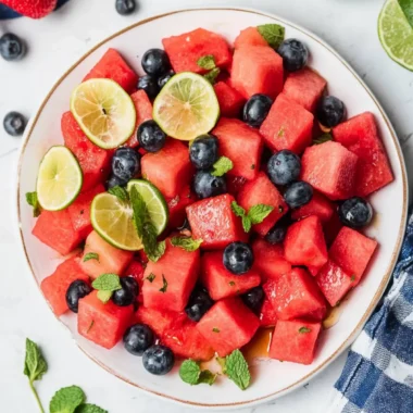 Refreshing Watermelon Fruit Salad with Honey Lime Dressing 9 Watermelon Fruit Salad with Honey Lime Dressing