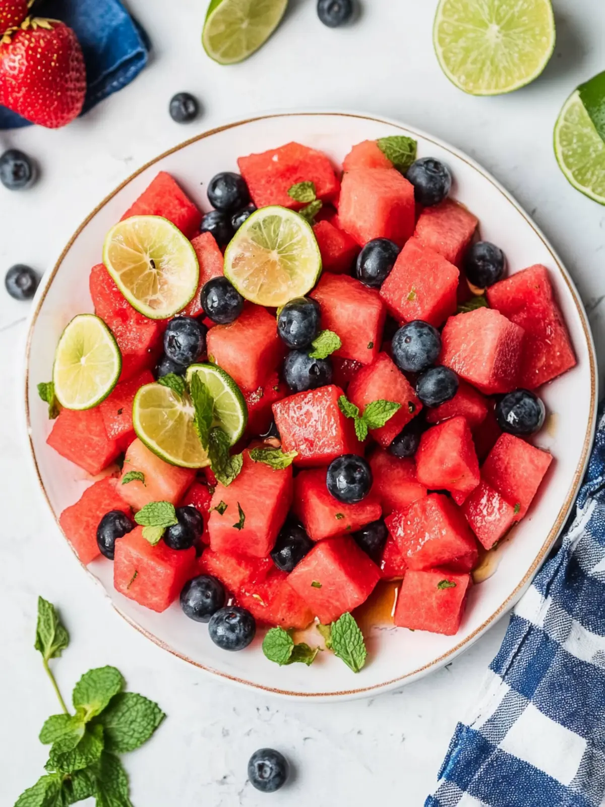 Refreshing Watermelon Fruit Salad with Honey Lime Dressing 5 Watermelon Fruit Salad with Honey Lime Dressing