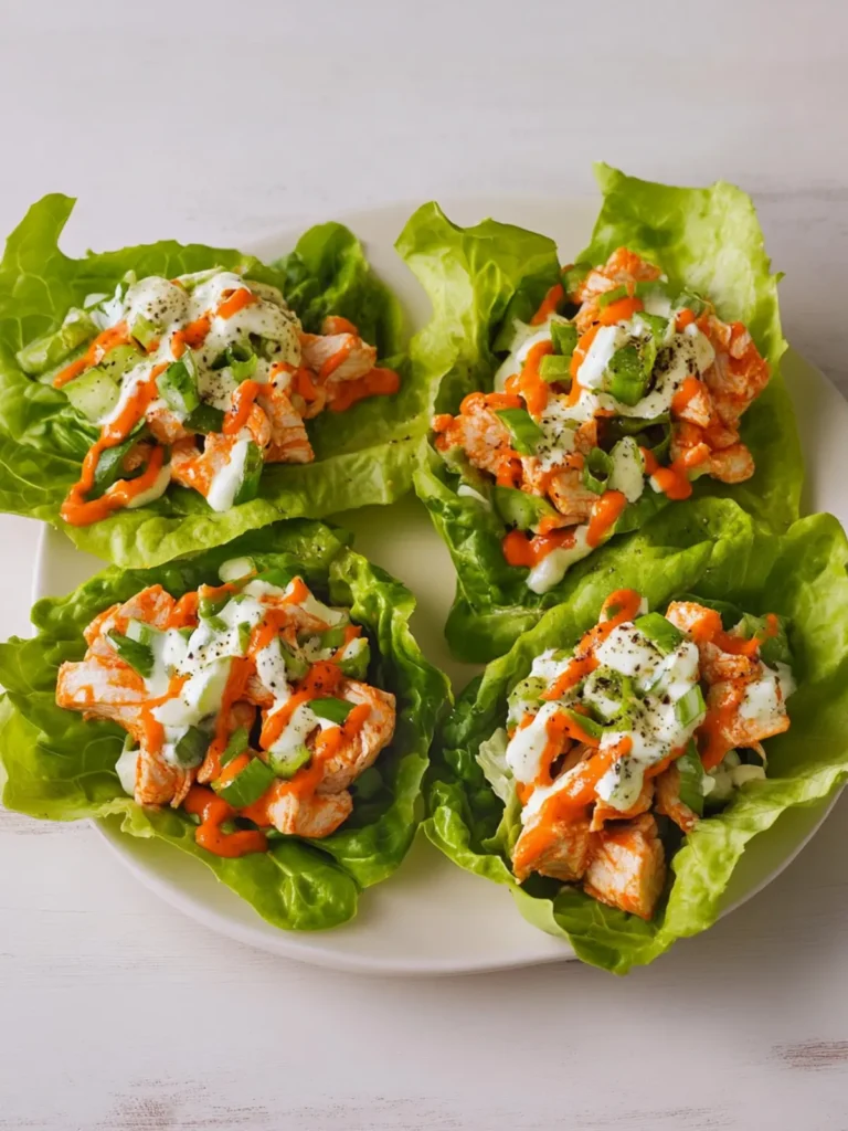 Buffalo Chicken Lettuce Wraps