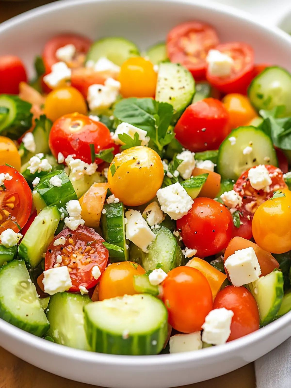 Tomato Cucumber Feta Salad