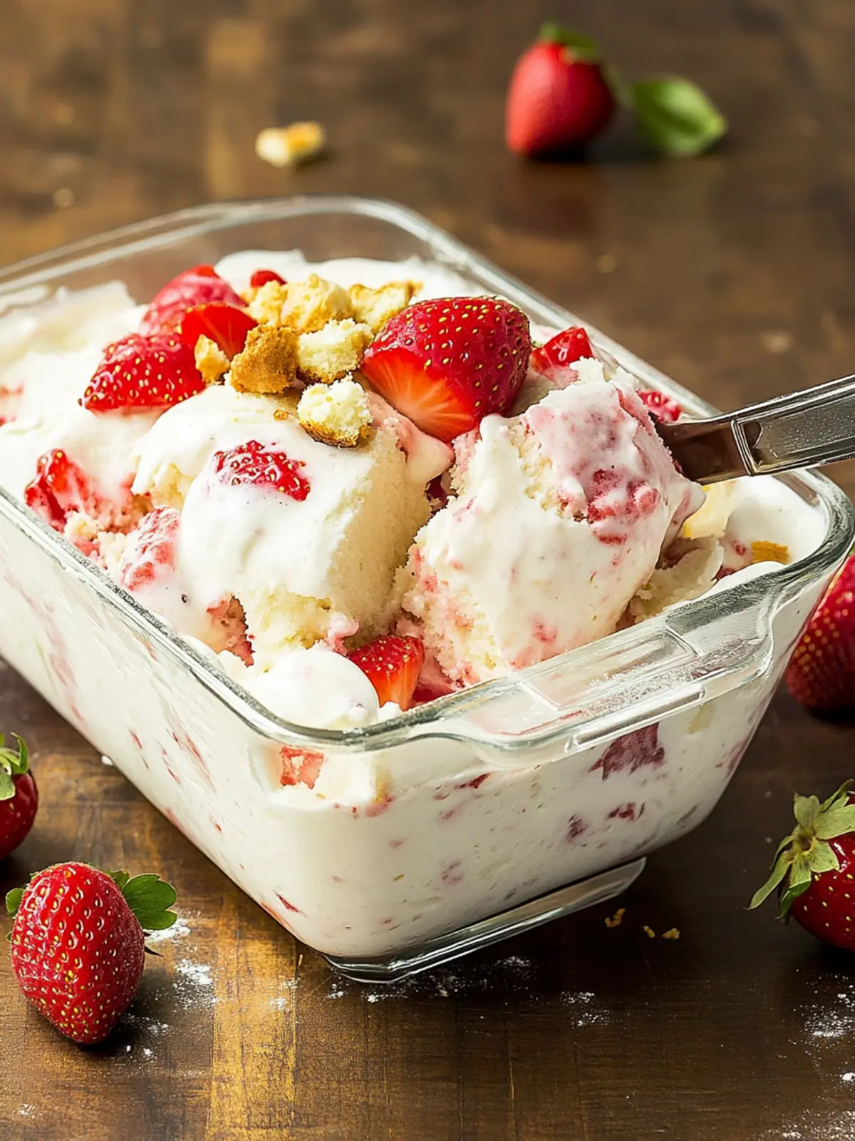 Delightful Strawberry Shortcake No-Churn Ice Cream Recipe 4 Strawberry Shortcake No-Churn Ice Cream