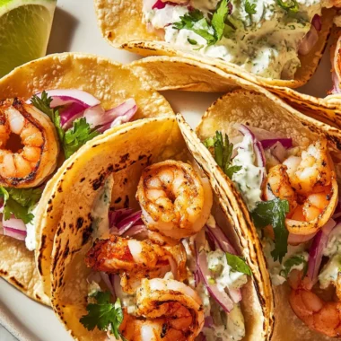 Delicious Shrimp Tacos with Zesty Jalapeño Crema Delight 10 Shrimp Tacos