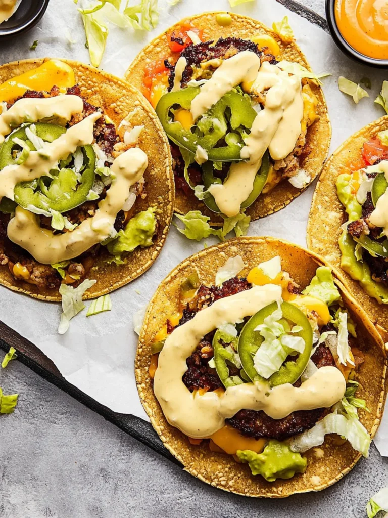 Savory Smash Burger Tacos: Quick, Fun, and Flavor-Packed! 4 Smash Burger Tacos