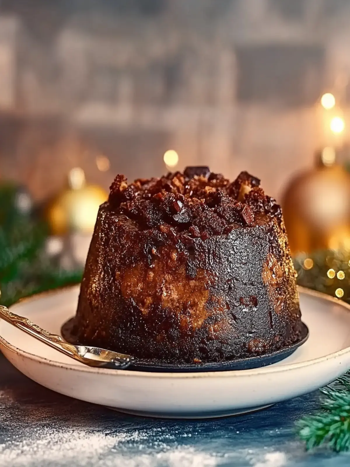 Slow cooker Christmas pudding