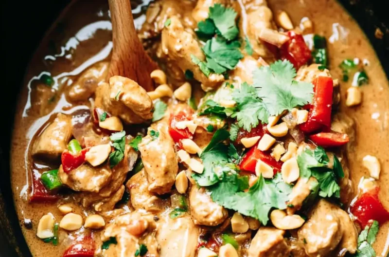 Slow Cooker Thai Peanut Chicken