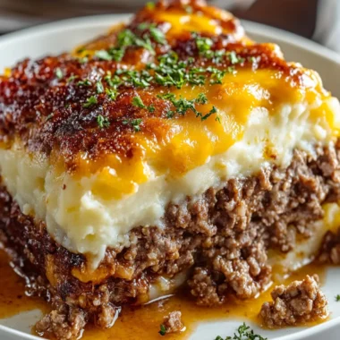 Meatloaf with Mashed Potatoes and Cheese Recipe
