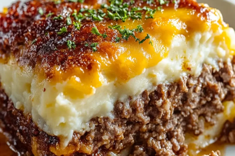 Meatloaf with Mashed Potatoes and Cheese Recipe