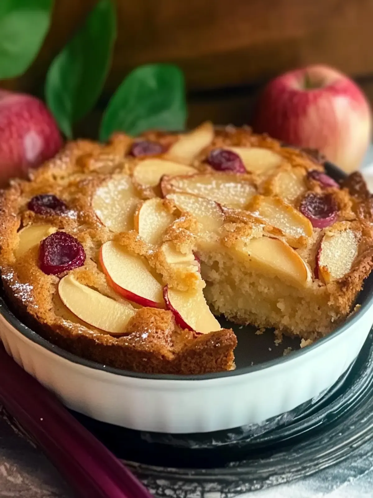 French-Style Apple Rhubarb Cake