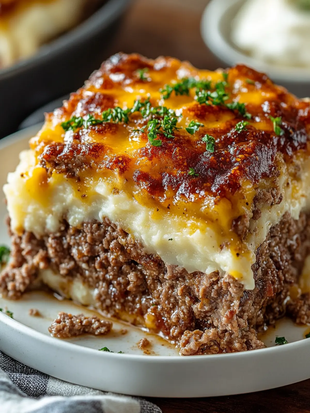 Decadent Meatloaf with Mashed Potatoes and Cheese Recipe 2 Meatloaf with Mashed Potatoes and Cheese Recipe
