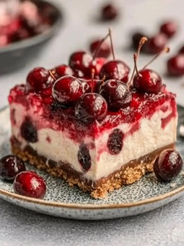 Iced chocolate and cherry trifle