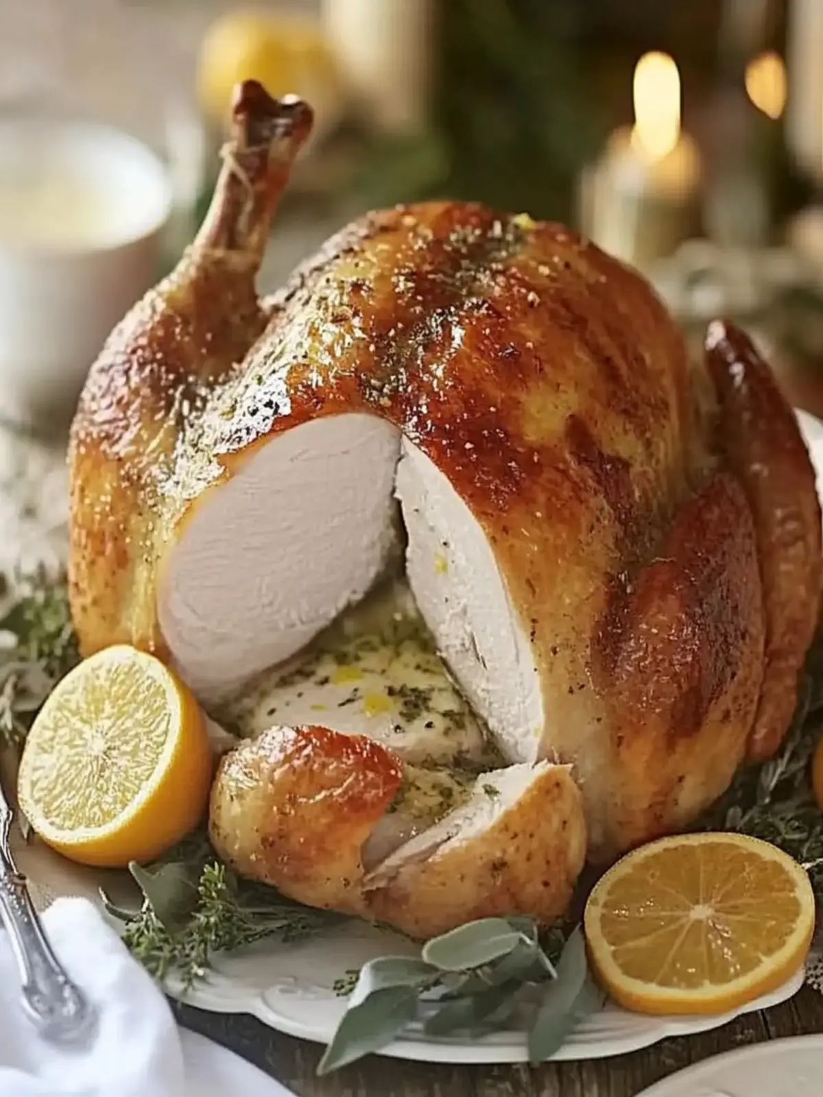 Roast turkey with citrus butter