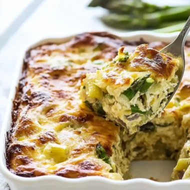 Breakfast Casserole with Leeks and Asparagus