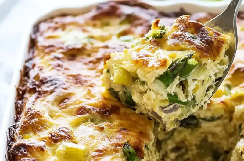 Breakfast Casserole with Leeks and Asparagus
