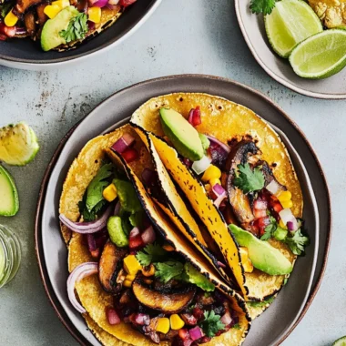 Savory Mushroom Tacos with Creamy Avocado Salsa Delight 10 Mushroom Tacos