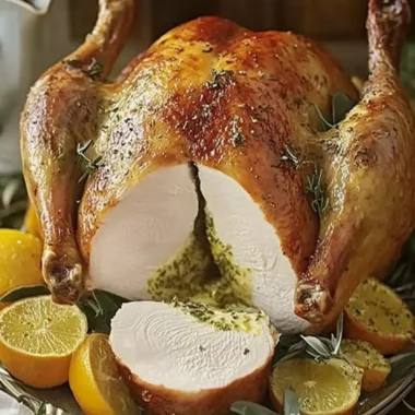 Roast turkey with citrus butter