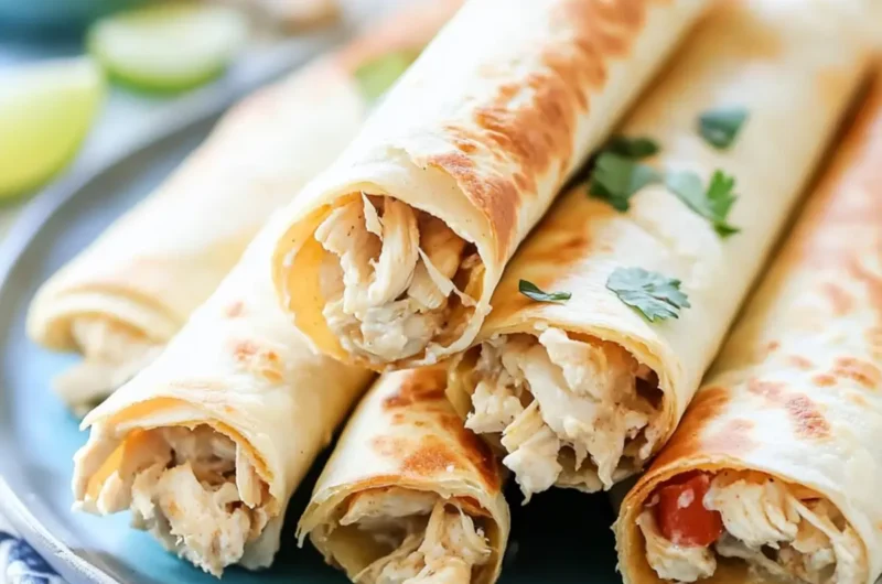 Baked Creamy Chicken Taquitos