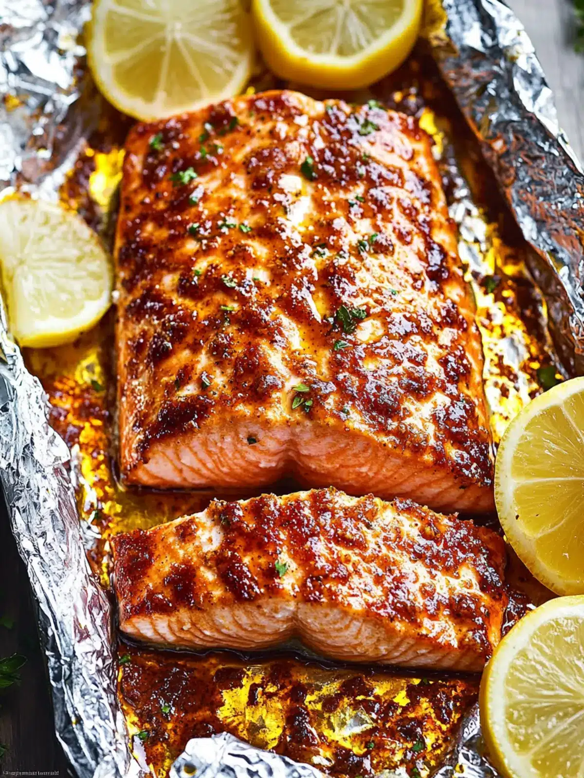 Honey Mustard Salmon In Foil