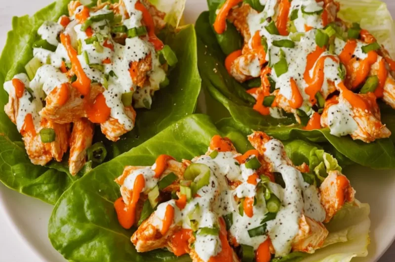 Buffalo Chicken Lettuce Wraps