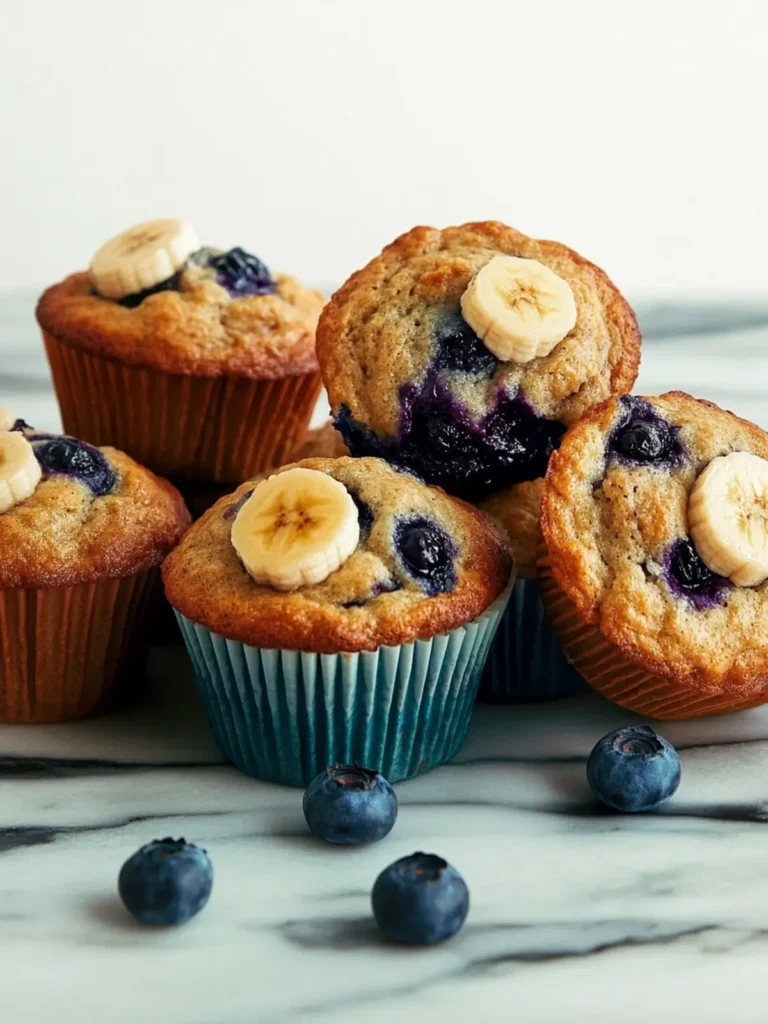 Air Fryer Banana Blueberry Muffins