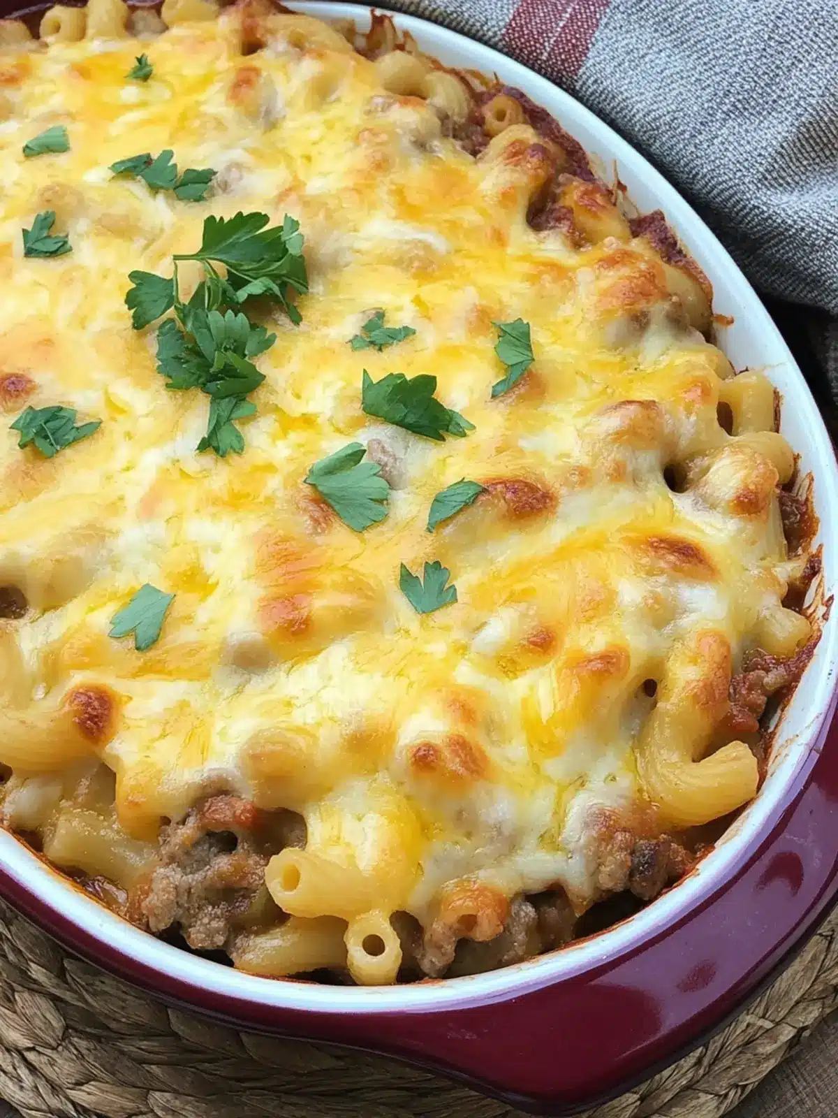 Homemade Beefaroni Casserole With Cheese