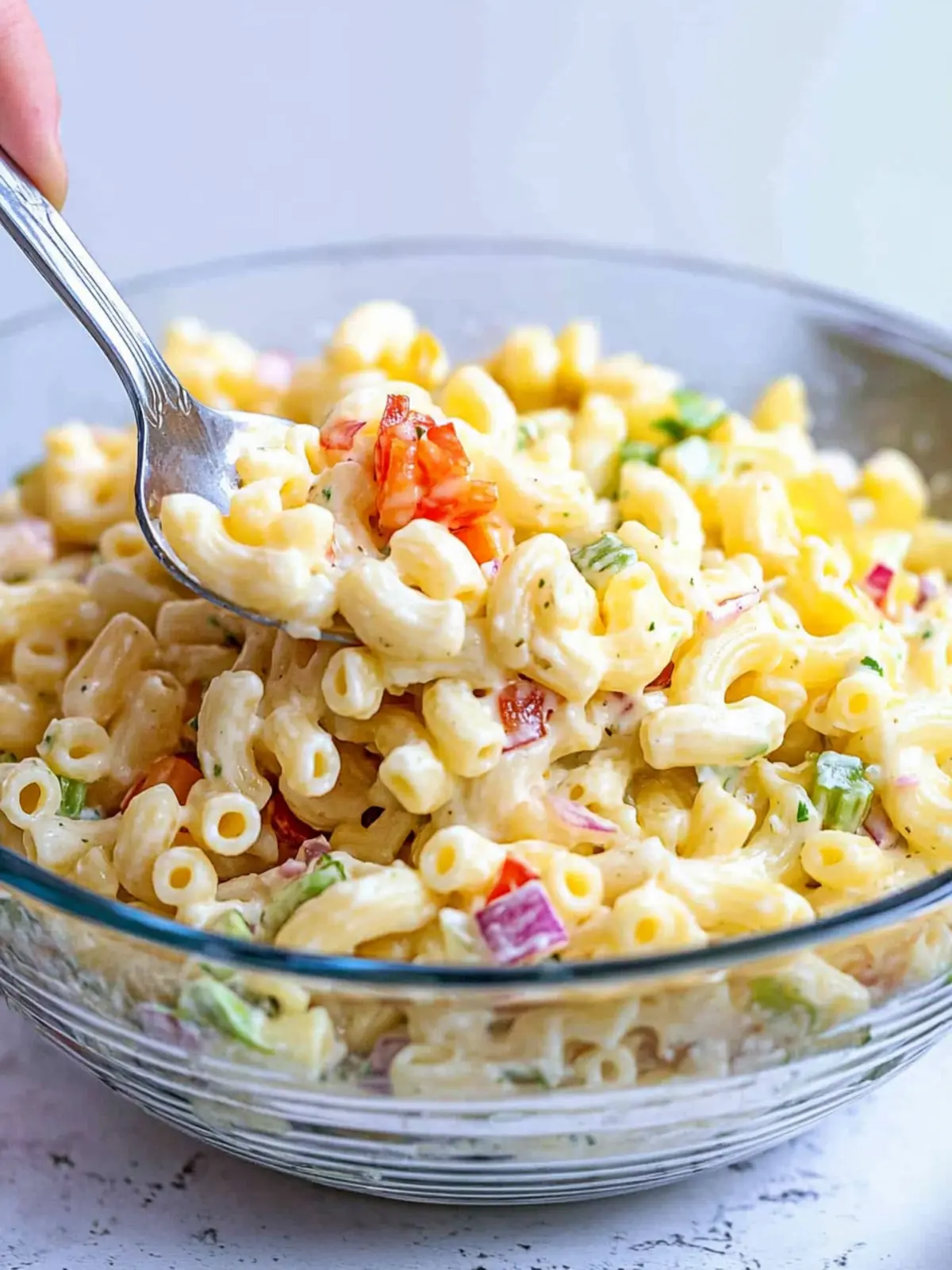 Creamy Macaroni Pasta Salad with Fresh Veggies for Summer Fun 3 Creamy Macaroni Pasta Salad