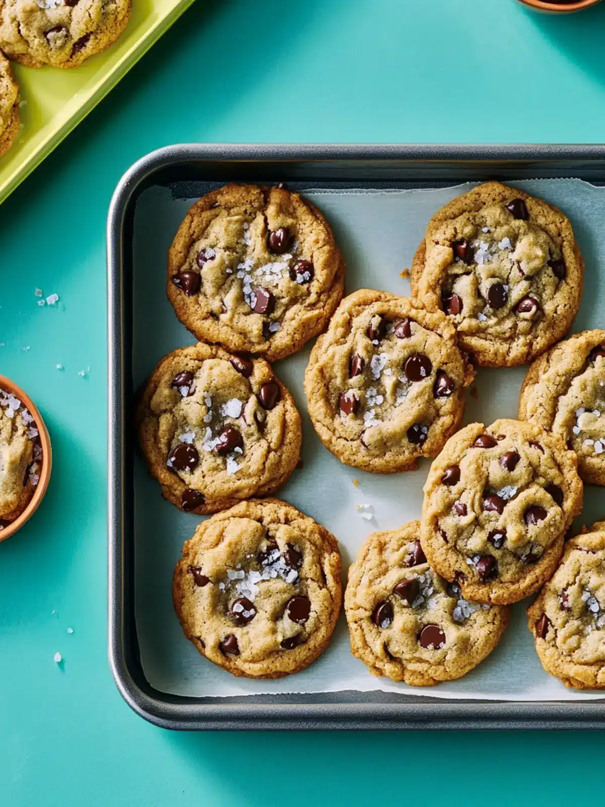 Vegan Salted Chocolate Chip Cookies
