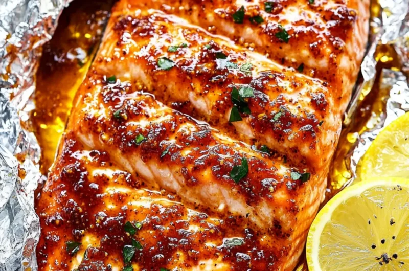 Honey Mustard Salmon In Foil