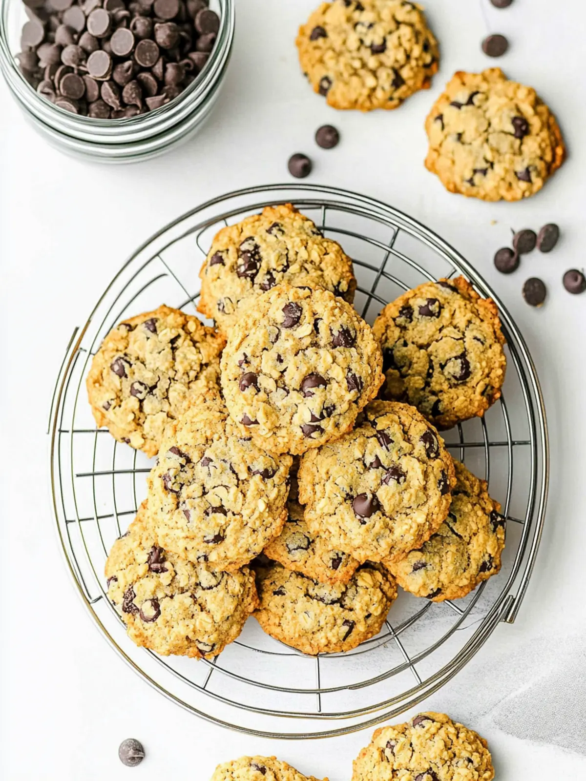Eggless Oatmeal Chocolate Chip Cookies