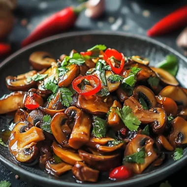 Spicy Indo-Chinese Chilli Mushroom Delight