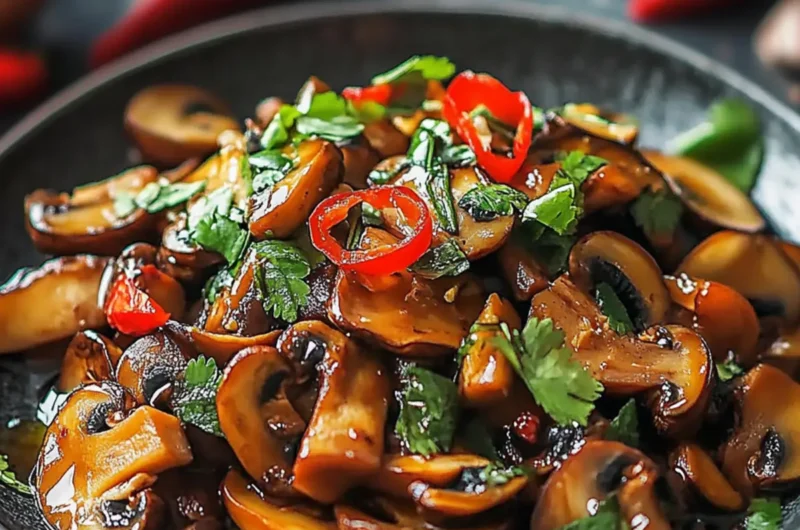 Spicy Indo-Chinese Chilli Mushroom Delight