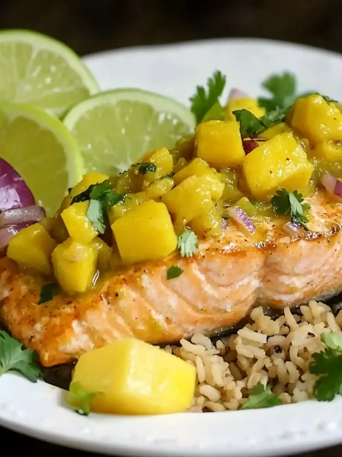 Curry Salmon with Mango