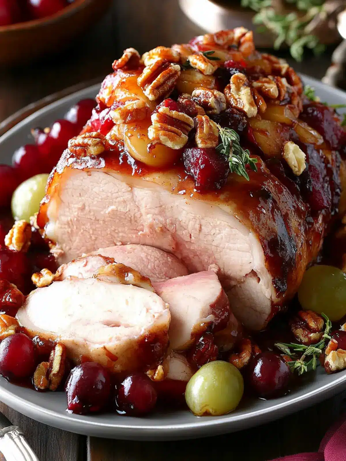 Fruit-Pecan Pork Roast
