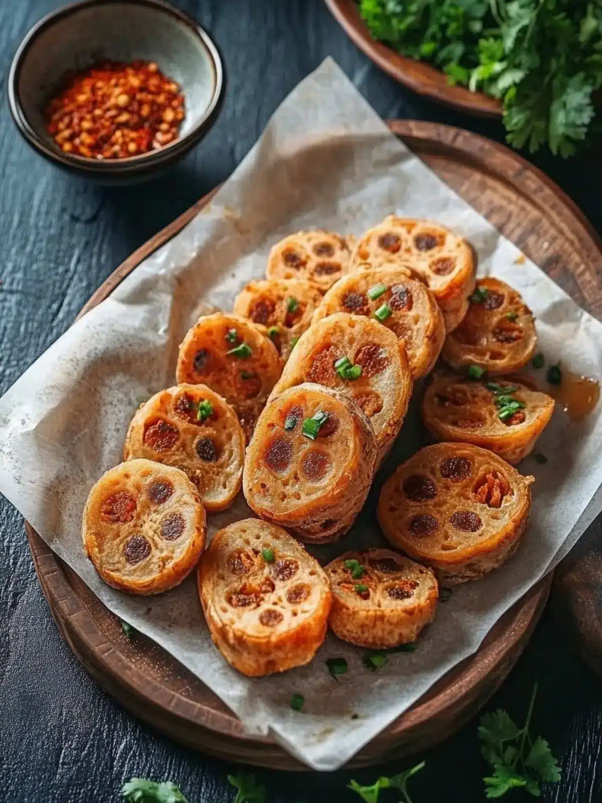 Crispy Stuffed Lotus Root with Pork (炸藕盒)
