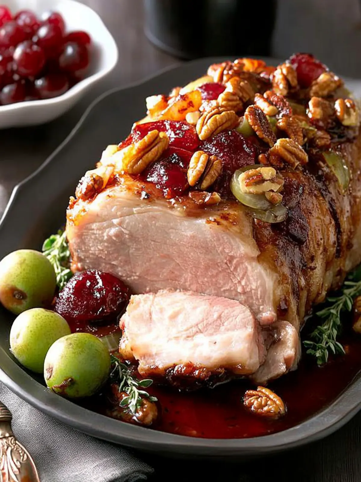 Fruit-Pecan Pork Roast