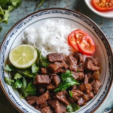 Traditional Vietnamese Shaking Beef (Bo Luc Lac)