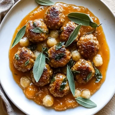 Turkey Meatballs in Pumpkin Sage Sauce for Cozy Fall Nights