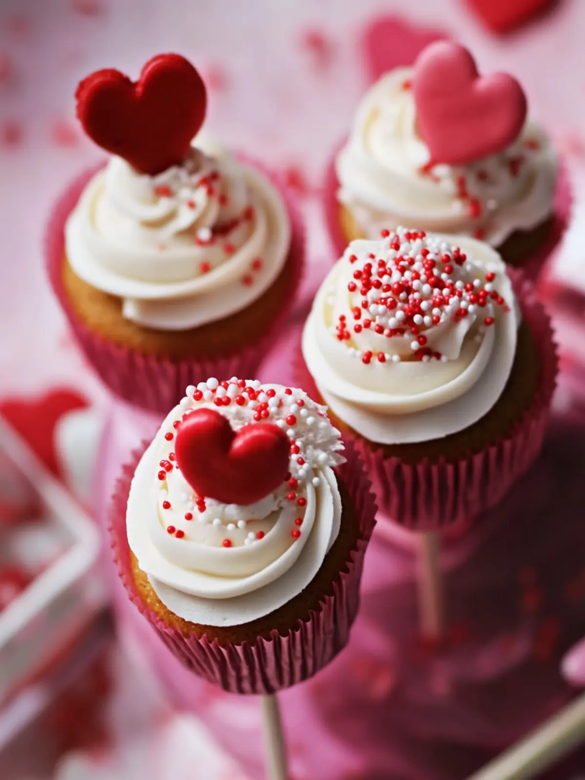 Strawberry Mini Cupcakes on a Stick for a Sweet Valentine’s Day 4 Mini Cupcakes on a Stick for Valentine’s Day